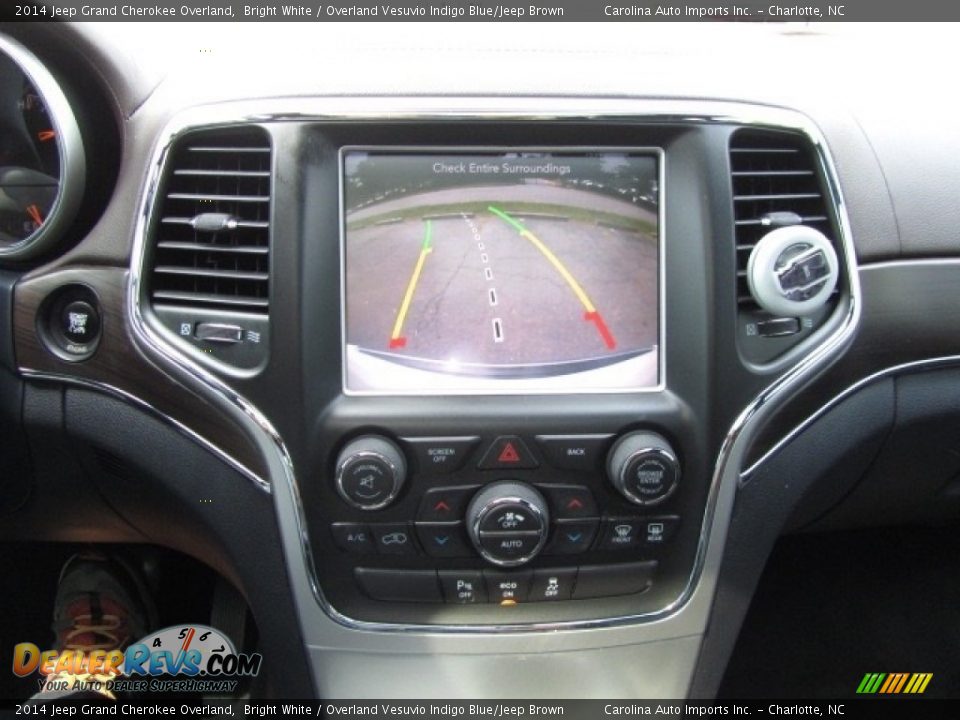 2014 Jeep Grand Cherokee Overland Bright White / Overland Vesuvio Indigo Blue/Jeep Brown Photo #15