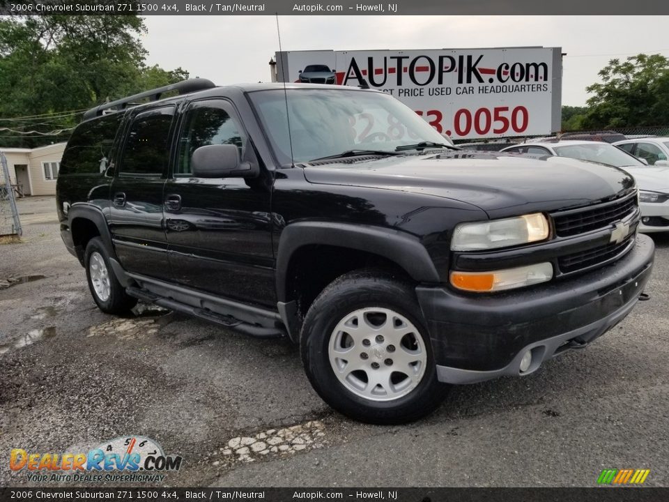 2006 Chevrolet Suburban Z71 1500 4x4 Black / Tan/Neutral Photo #1