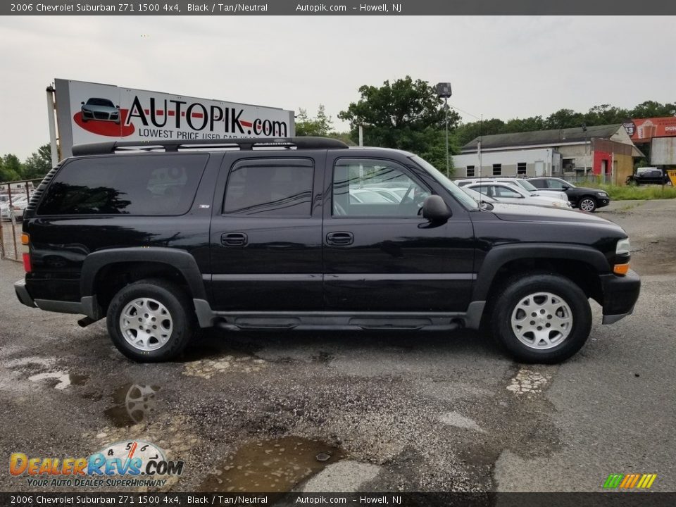 2006 Chevrolet Suburban Z71 1500 4x4 Black / Tan/Neutral Photo #3