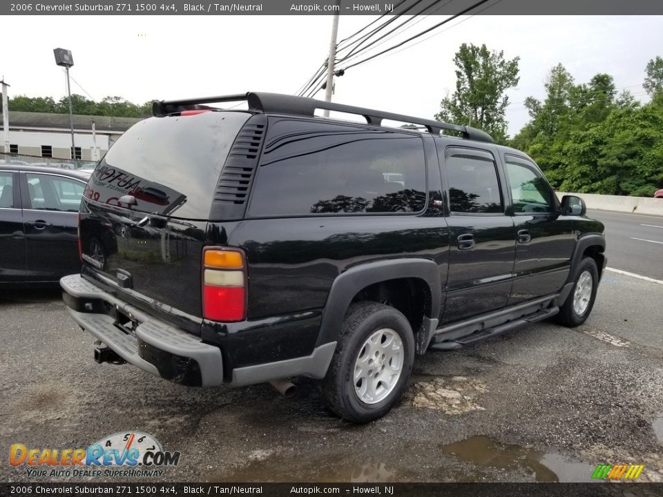 2006 Chevrolet Suburban Z71 1500 4x4 Black / Tan/Neutral Photo #4