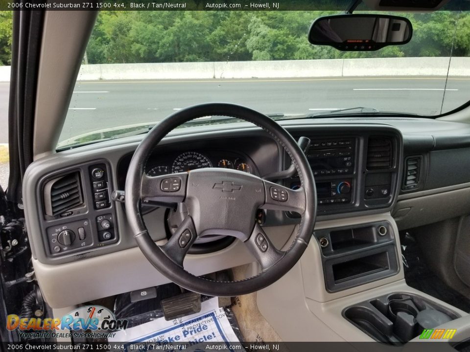 2006 Chevrolet Suburban Z71 1500 4x4 Black / Tan/Neutral Photo #11