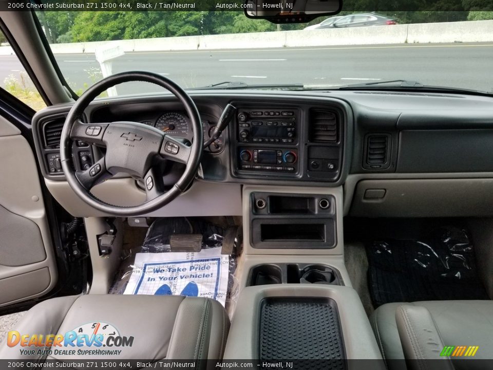 2006 Chevrolet Suburban Z71 1500 4x4 Black / Tan/Neutral Photo #12