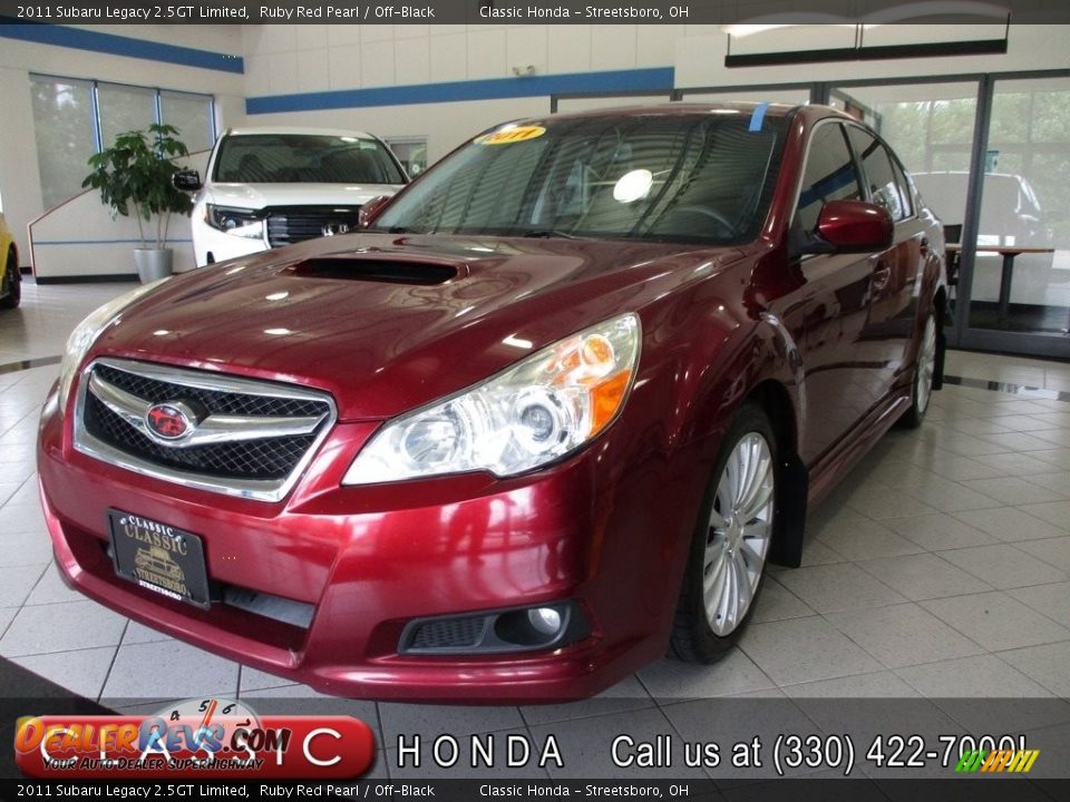 2011 Subaru Legacy 2.5GT Limited Ruby Red Pearl / Off-Black Photo #1