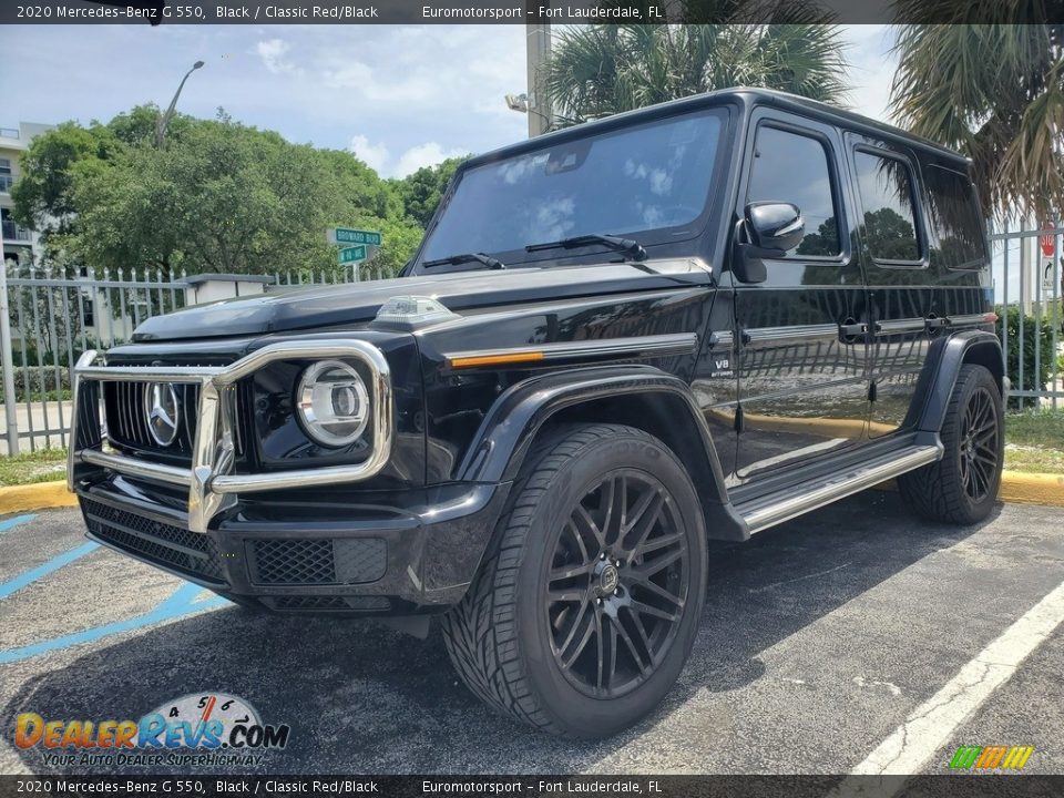 2020 Mercedes-Benz G 550 Black / Classic Red/Black Photo #3