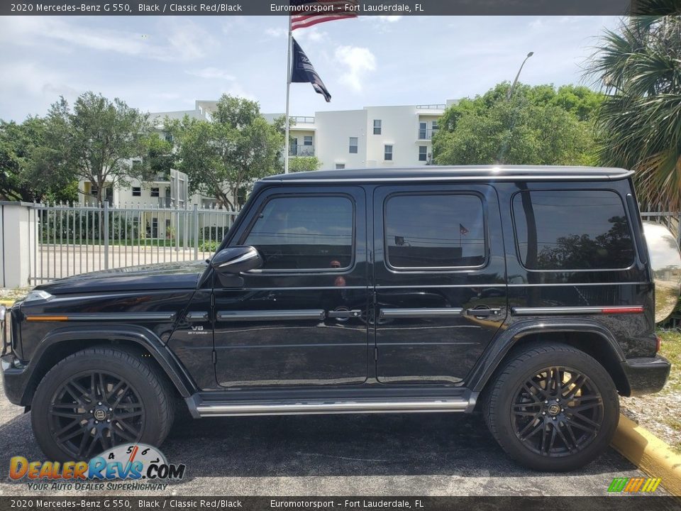 2020 Mercedes-Benz G 550 Black / Classic Red/Black Photo #4