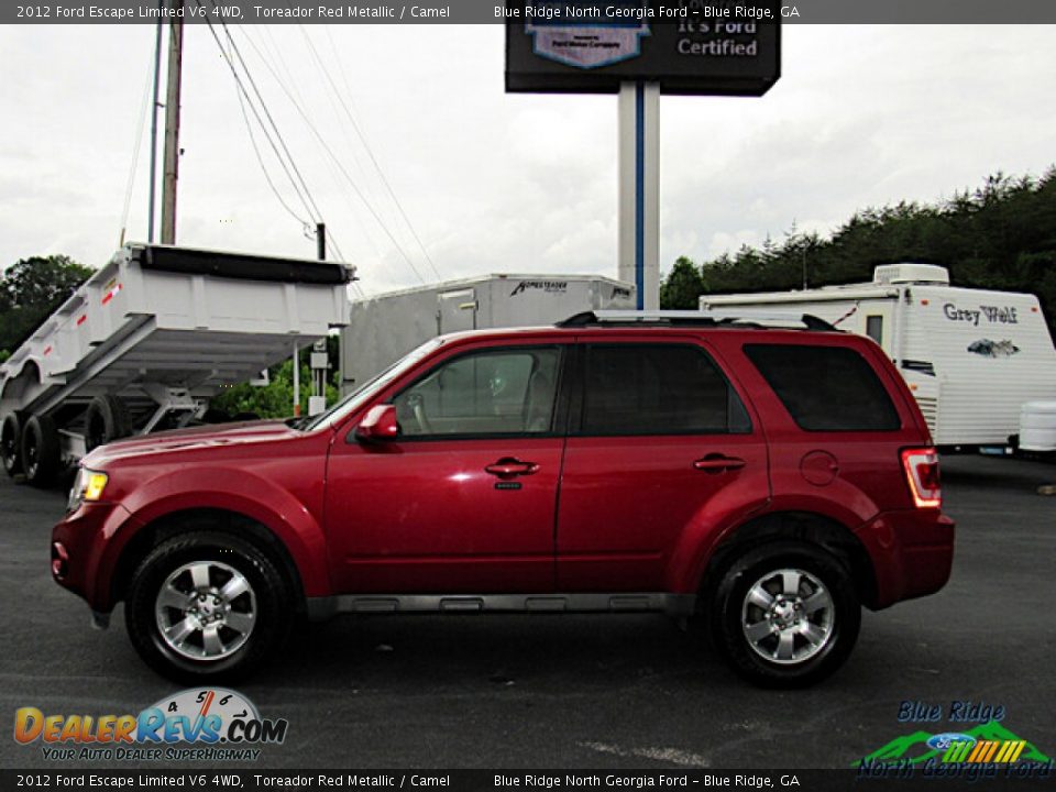 2012 Ford Escape Limited V6 4WD Toreador Red Metallic / Camel Photo #2