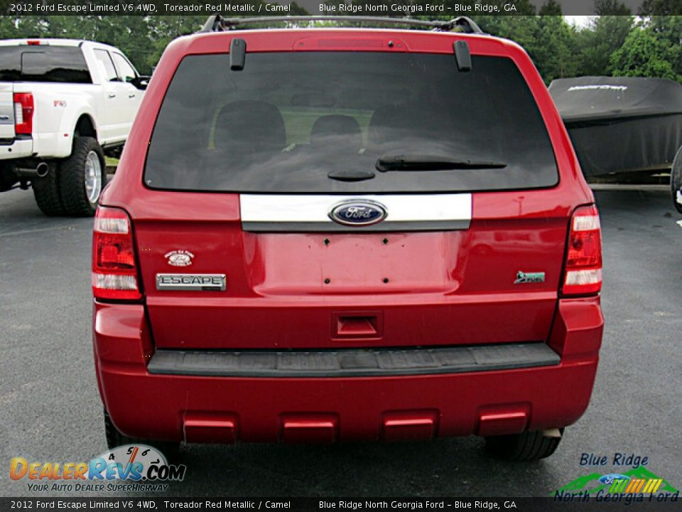 2012 Ford Escape Limited V6 4WD Toreador Red Metallic / Camel Photo #4