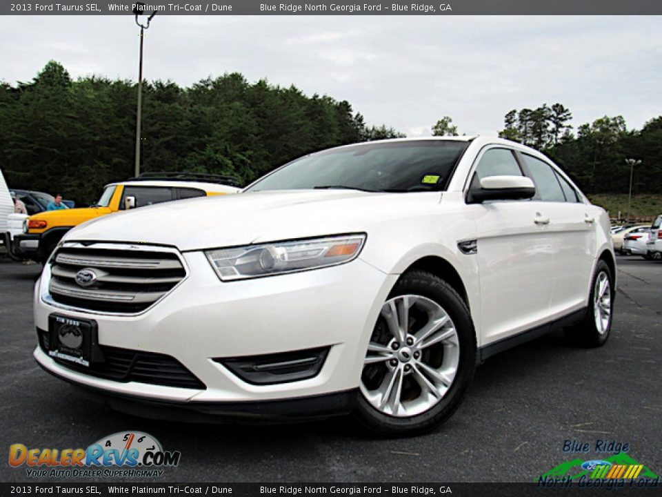 2013 Ford Taurus SEL White Platinum Tri-Coat / Dune Photo #1