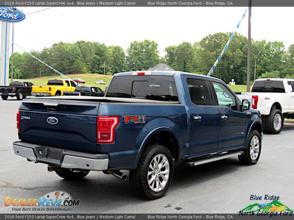 2016 Ford F150 Lariat SuperCrew 4x4 Blue Jeans / Medium Light Camel Photo #5