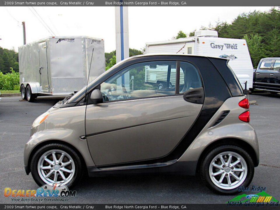 2009 Smart fortwo pure coupe Gray Metallic / Gray Photo #2