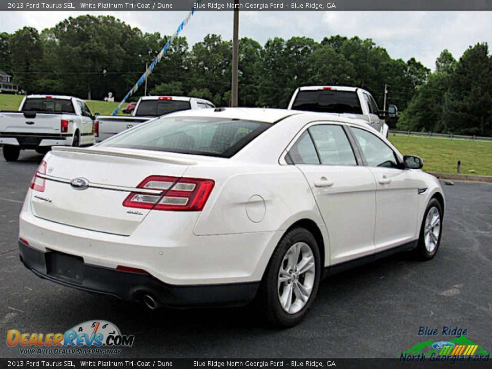 2013 Ford Taurus SEL White Platinum Tri-Coat / Dune Photo #5