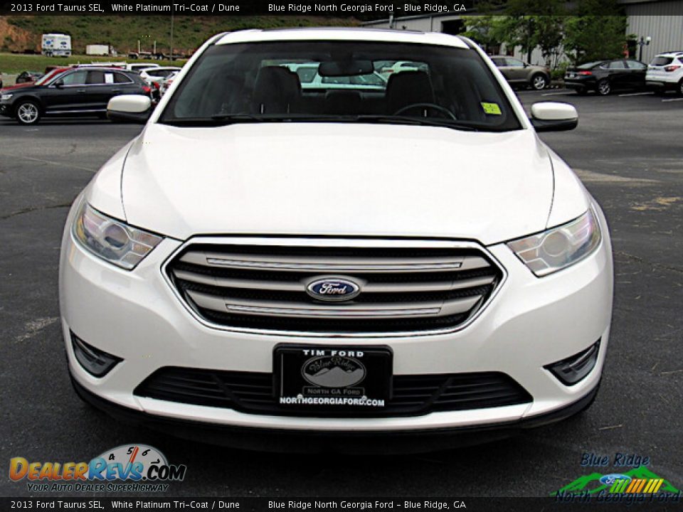 2013 Ford Taurus SEL White Platinum Tri-Coat / Dune Photo #8