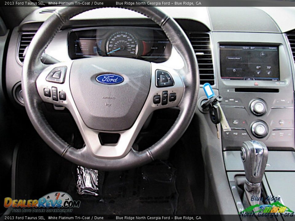 2013 Ford Taurus SEL White Platinum Tri-Coat / Dune Photo #14