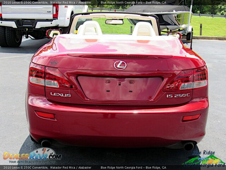 2010 Lexus IS 250C Convertible Matador Red Mica / Alabaster Photo #4