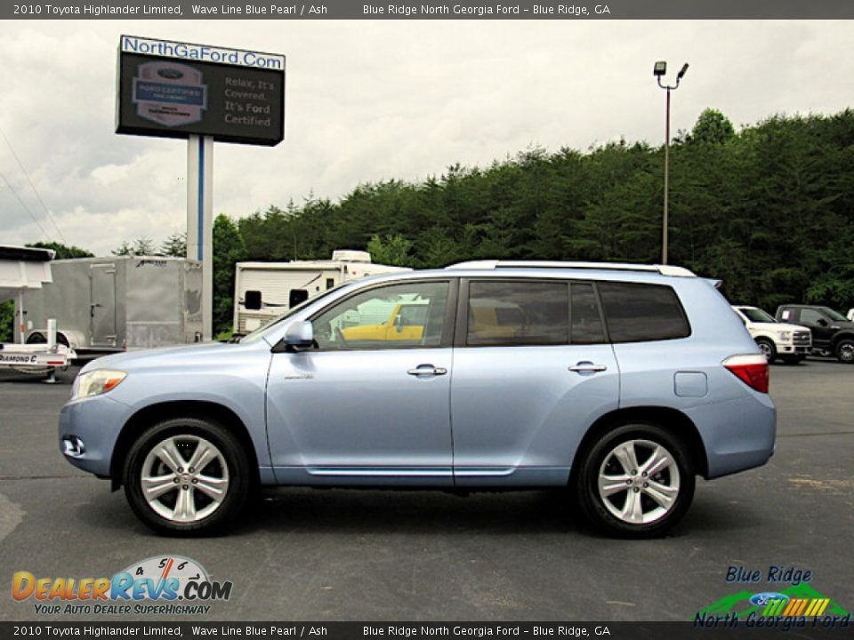 Wave Line Blue Pearl 2010 Toyota Highlander Limited Photo #2