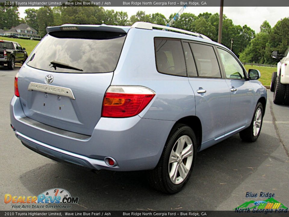 Wave Line Blue Pearl 2010 Toyota Highlander Limited Photo #5