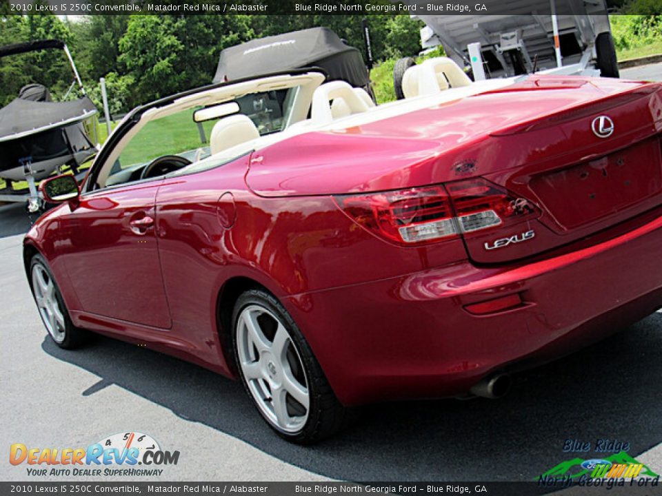 2010 Lexus IS 250C Convertible Matador Red Mica / Alabaster Photo #25