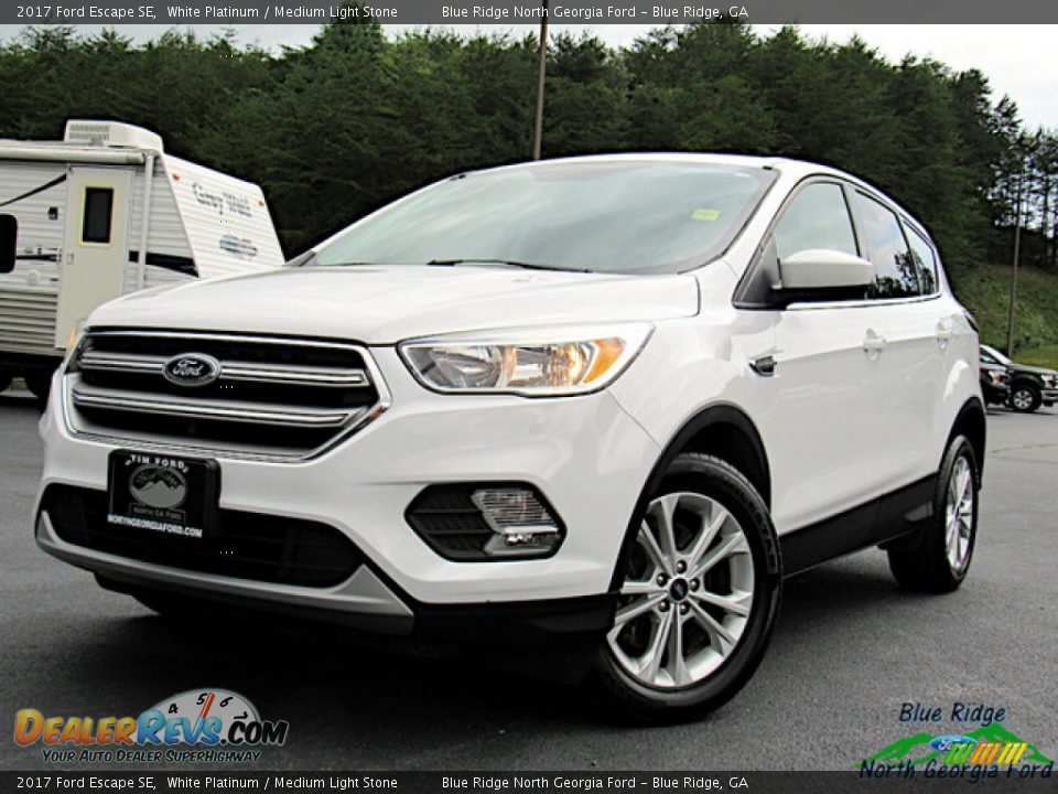 2017 Ford Escape SE White Platinum / Medium Light Stone Photo #1