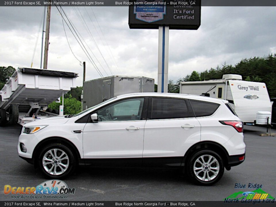 2017 Ford Escape SE White Platinum / Medium Light Stone Photo #2