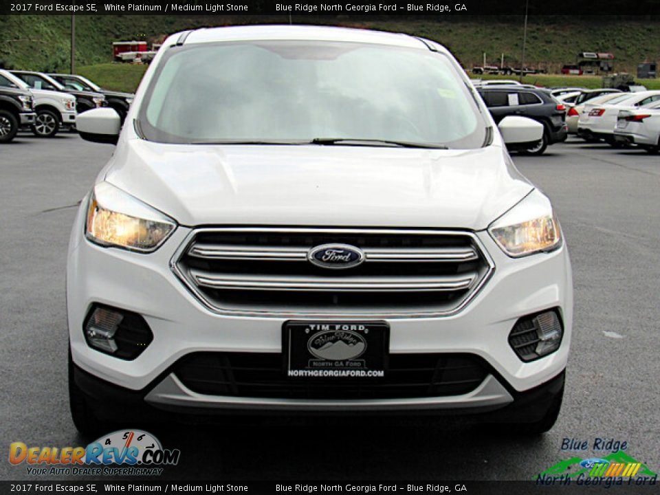 2017 Ford Escape SE White Platinum / Medium Light Stone Photo #8