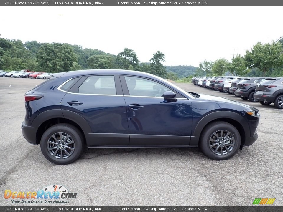 2021 Mazda CX-30 AWD Deep Crystal Blue Mica / Black Photo #1