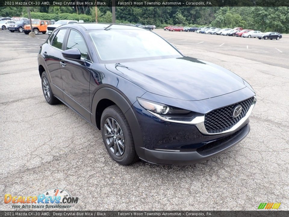 2021 Mazda CX-30 AWD Deep Crystal Blue Mica / Black Photo #3