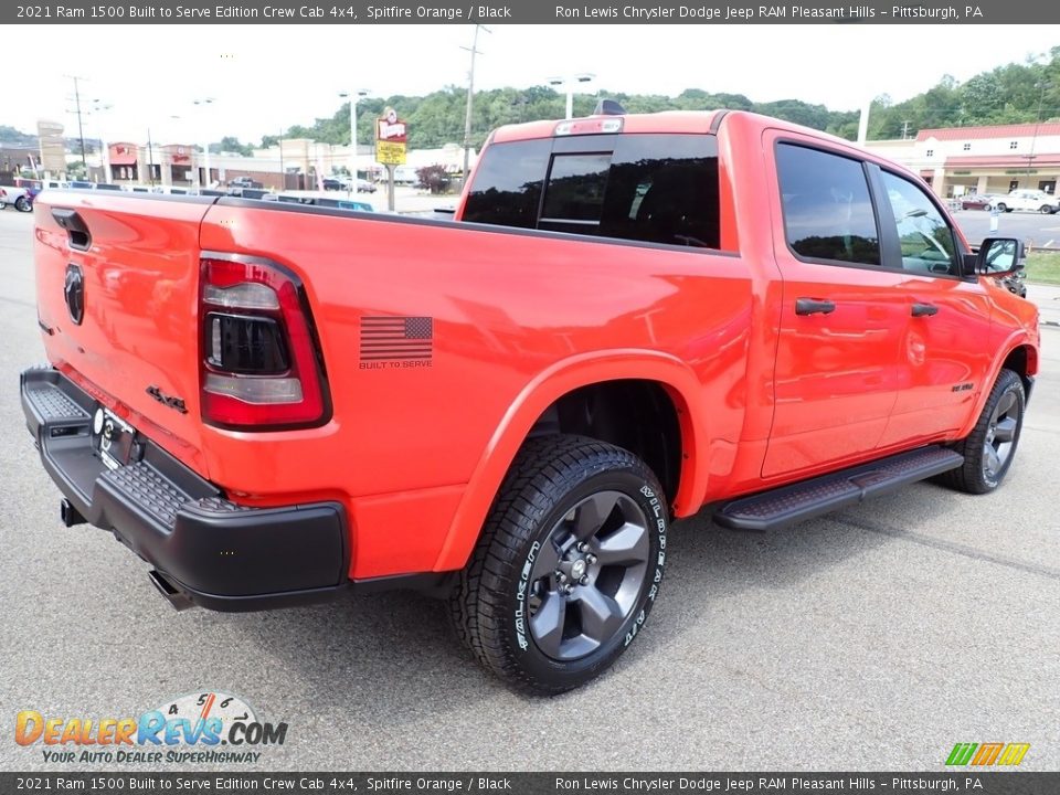 2021 Ram 1500 Built to Serve Edition Crew Cab 4x4 Spitfire Orange / Black Photo #5