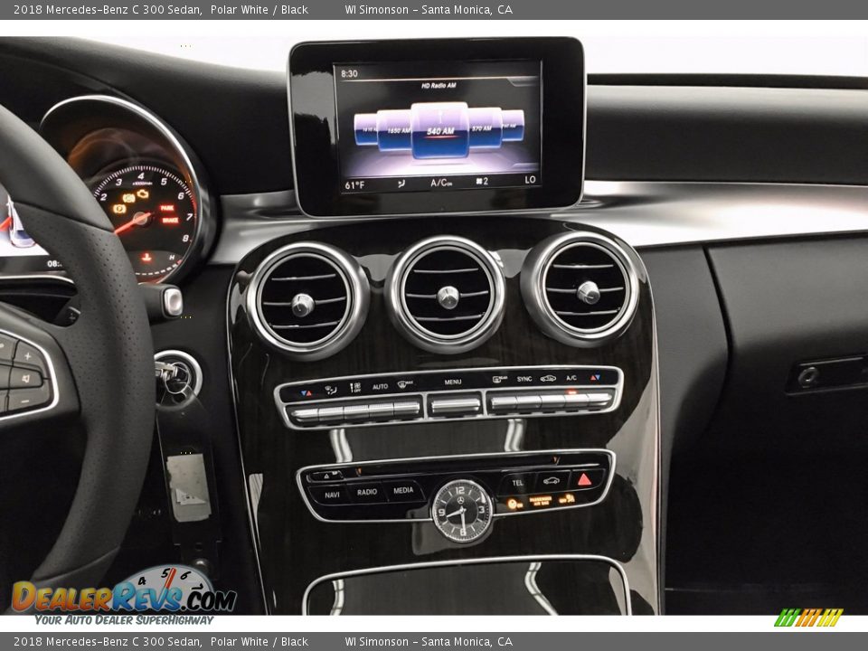 2018 Mercedes-Benz C 300 Sedan Polar White / Black Photo #6