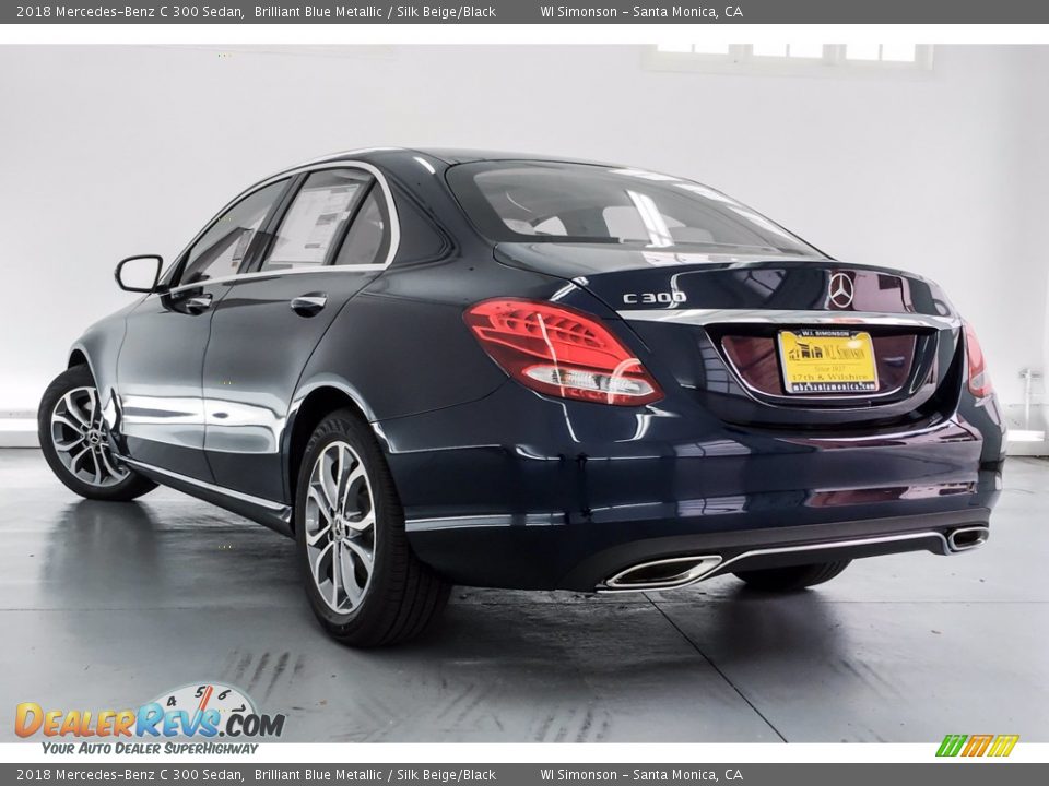 2018 Mercedes-Benz C 300 Sedan Brilliant Blue Metallic / Silk Beige/Black Photo #3