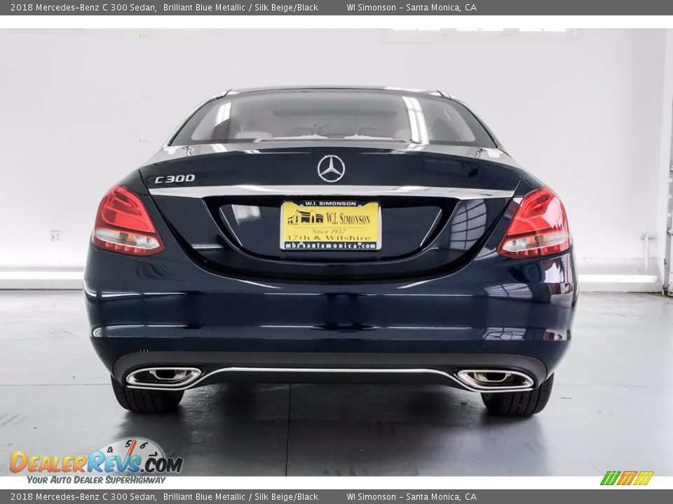 2018 Mercedes-Benz C 300 Sedan Brilliant Blue Metallic / Silk Beige/Black Photo #4