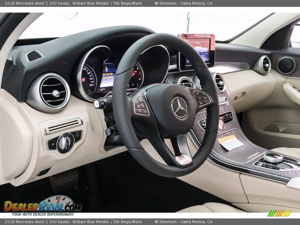 2018 Mercedes-Benz C 300 Sedan Brilliant Blue Metallic / Silk Beige/Black Photo #5