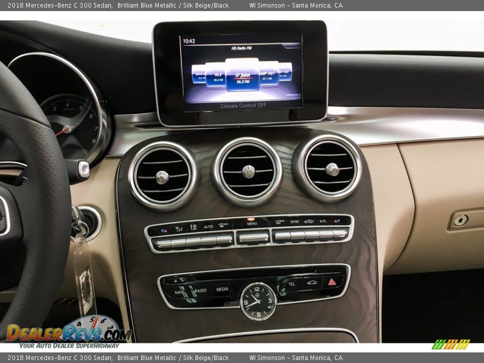 2018 Mercedes-Benz C 300 Sedan Brilliant Blue Metallic / Silk Beige/Black Photo #6