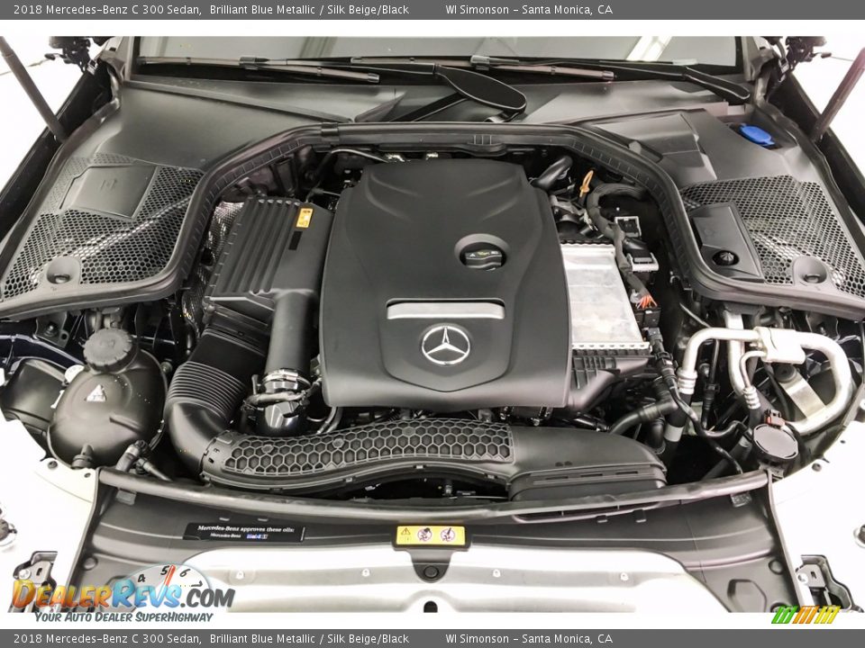 2018 Mercedes-Benz C 300 Sedan Brilliant Blue Metallic / Silk Beige/Black Photo #8