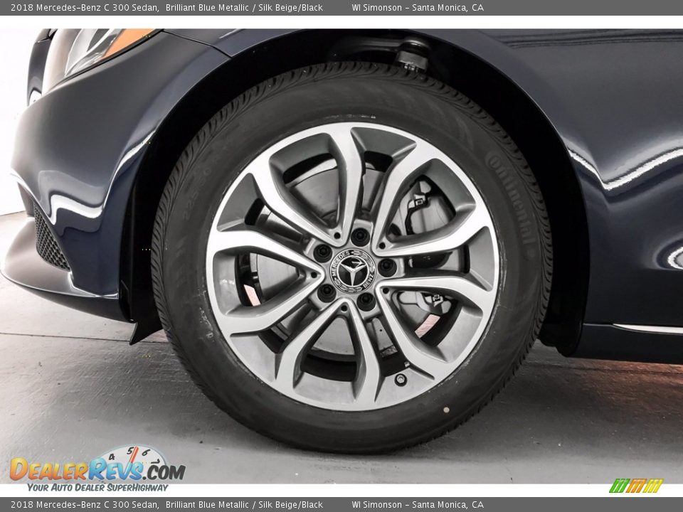 2018 Mercedes-Benz C 300 Sedan Brilliant Blue Metallic / Silk Beige/Black Photo #9