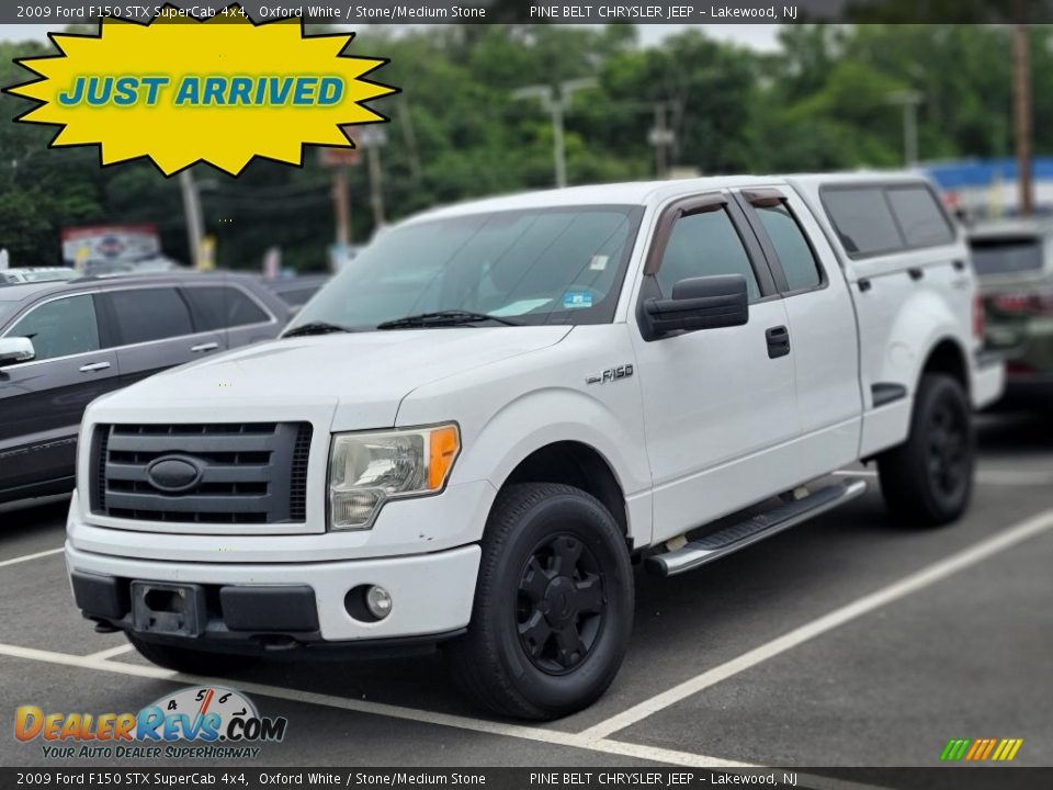 2009 Ford F150 STX SuperCab 4x4 Oxford White / Stone/Medium Stone Photo #1