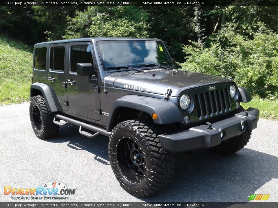 2017 Jeep Wrangler Unlimited Rubicon 4x4 Granite Crystal Metallic / Black Photo #4