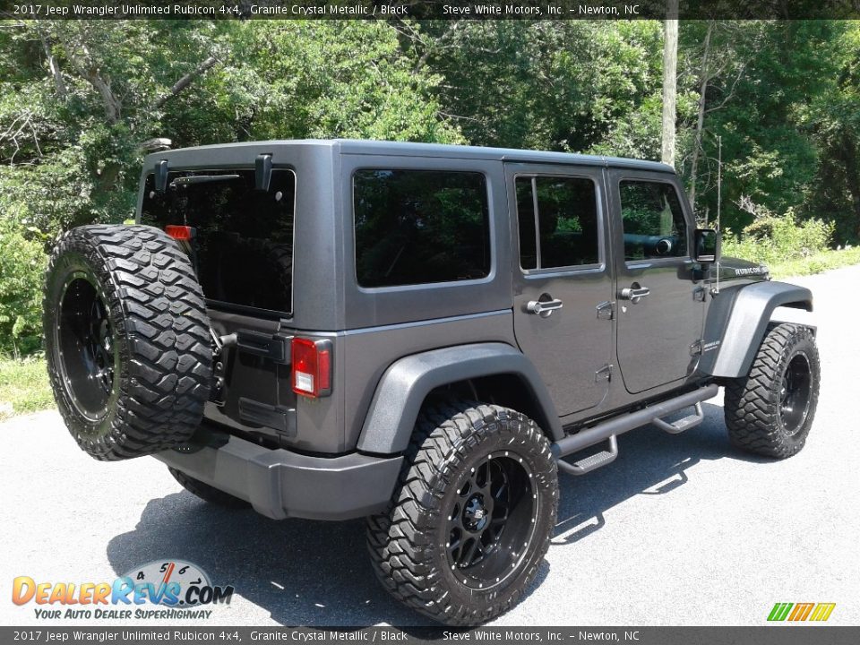 2017 Jeep Wrangler Unlimited Rubicon 4x4 Granite Crystal Metallic / Black Photo #6