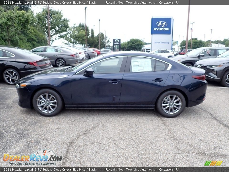 2021 Mazda Mazda3 2.5 S Sedan Deep Crystal Blue Mica / Black Photo #6