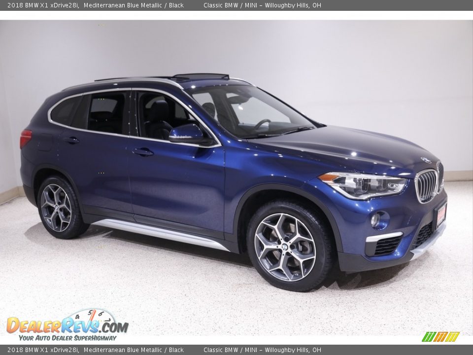 2018 BMW X1 xDrive28i Mediterranean Blue Metallic / Black Photo #1