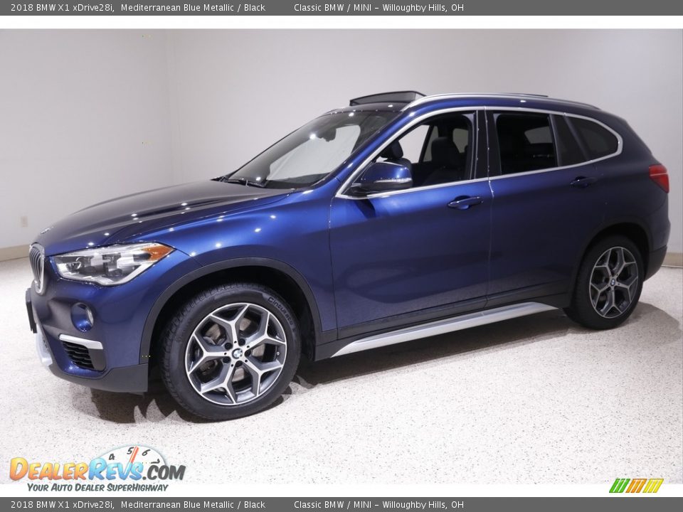 2018 BMW X1 xDrive28i Mediterranean Blue Metallic / Black Photo #3