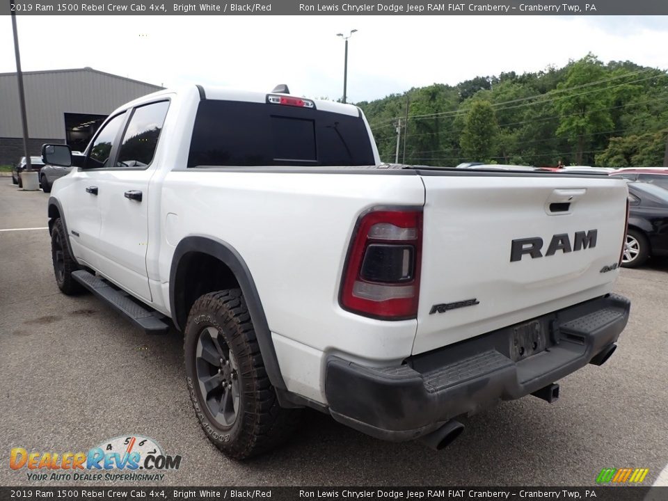 2019 Ram 1500 Rebel Crew Cab 4x4 Bright White / Black/Red Photo #3