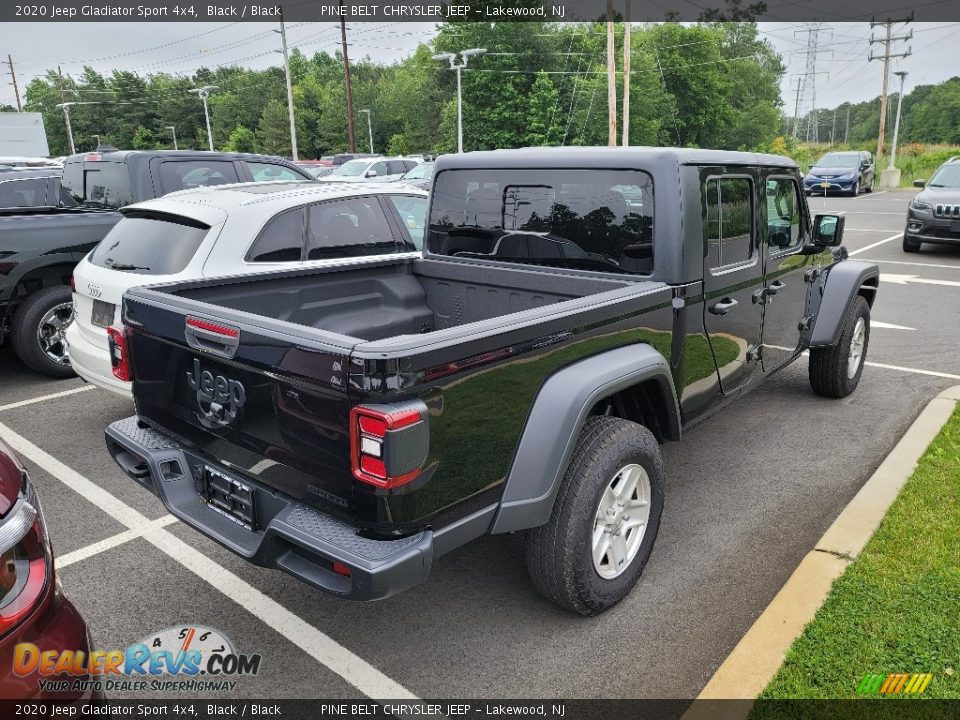 2020 Jeep Gladiator Sport 4x4 Black / Black Photo #3