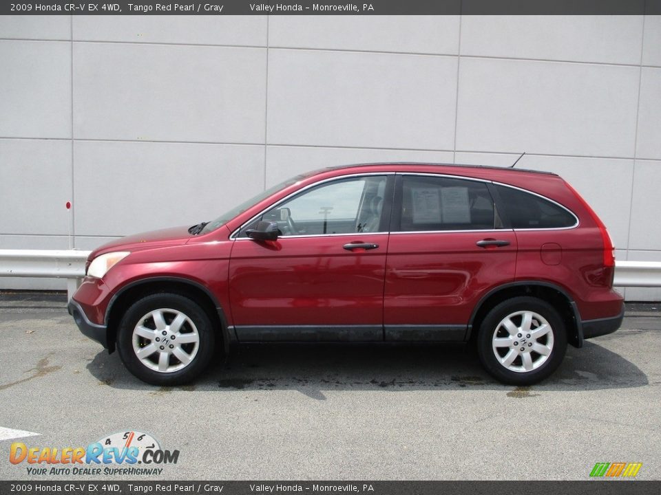 2009 Honda CR-V EX 4WD Tango Red Pearl / Gray Photo #2