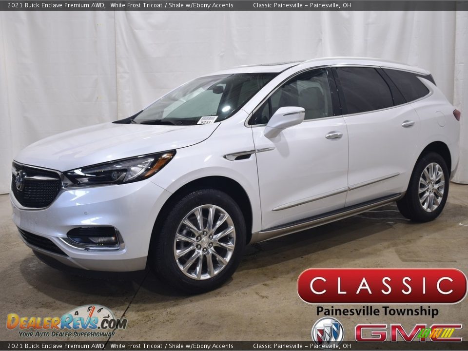 2021 Buick Enclave Premium AWD White Frost Tricoat / Shale w/Ebony Accents Photo #1