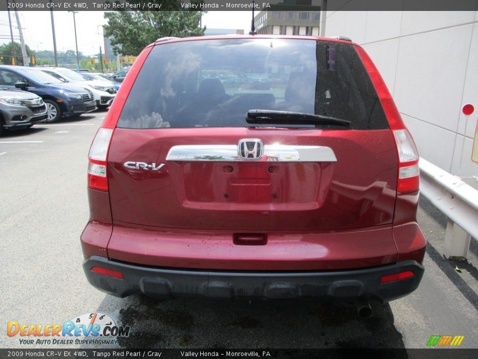 2009 Honda CR-V EX 4WD Tango Red Pearl / Gray Photo #4