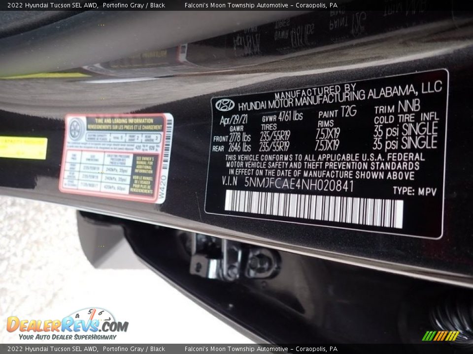 2022 Hyundai Tucson SEL AWD Portofino Gray / Black Photo #17