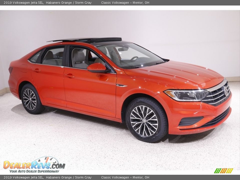 2019 Volkswagen Jetta SEL Habanero Orange / Storm Gray Photo #1