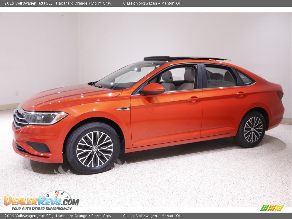 2019 Volkswagen Jetta SEL Habanero Orange / Storm Gray Photo #3