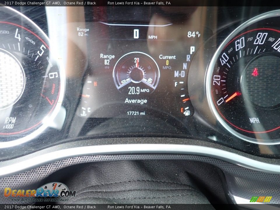 2017 Dodge Challenger GT AWD Octane Red / Black Photo #26