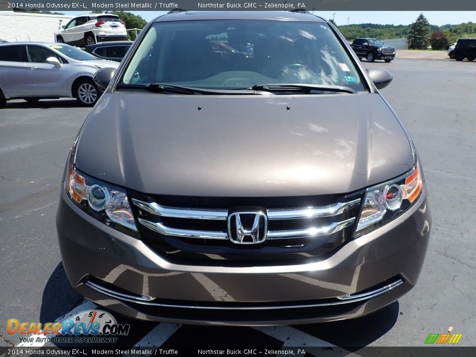 2014 Honda Odyssey EX-L Modern Steel Metallic / Truffle Photo #3